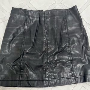 Free people leather skirt